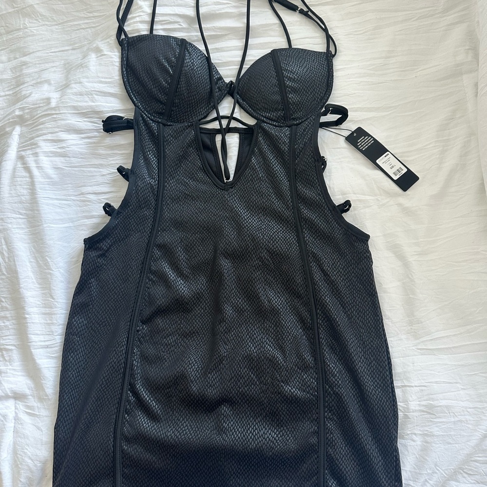 Chic Black Strappy Dress